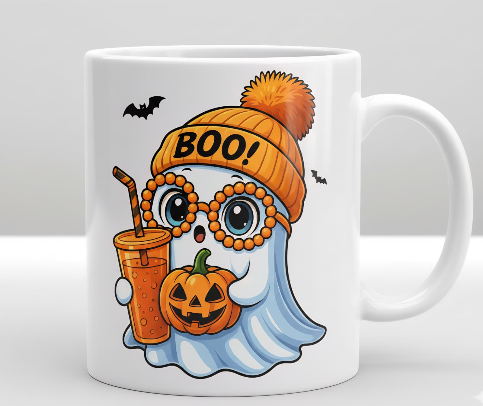 Spook-tacular Boo! Ghost Halloween Mug - Cute & Cozy Coffee Cup
