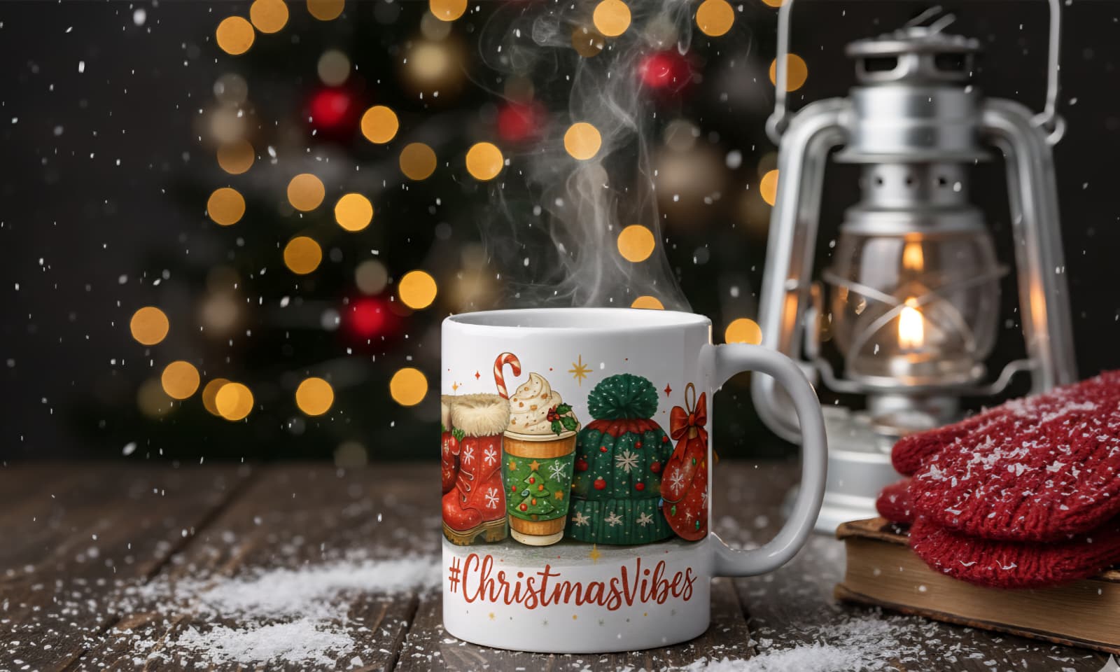 ChristmasVibes Festive Mug - Cozy Winter Drinkware & Gift
