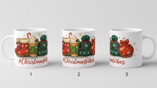 ChristmasVibes Festive Mug - Cozy Winter Drinkware & Gift