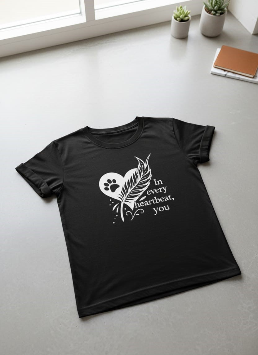 Black T-Shirt – In Every Heartbeat, You