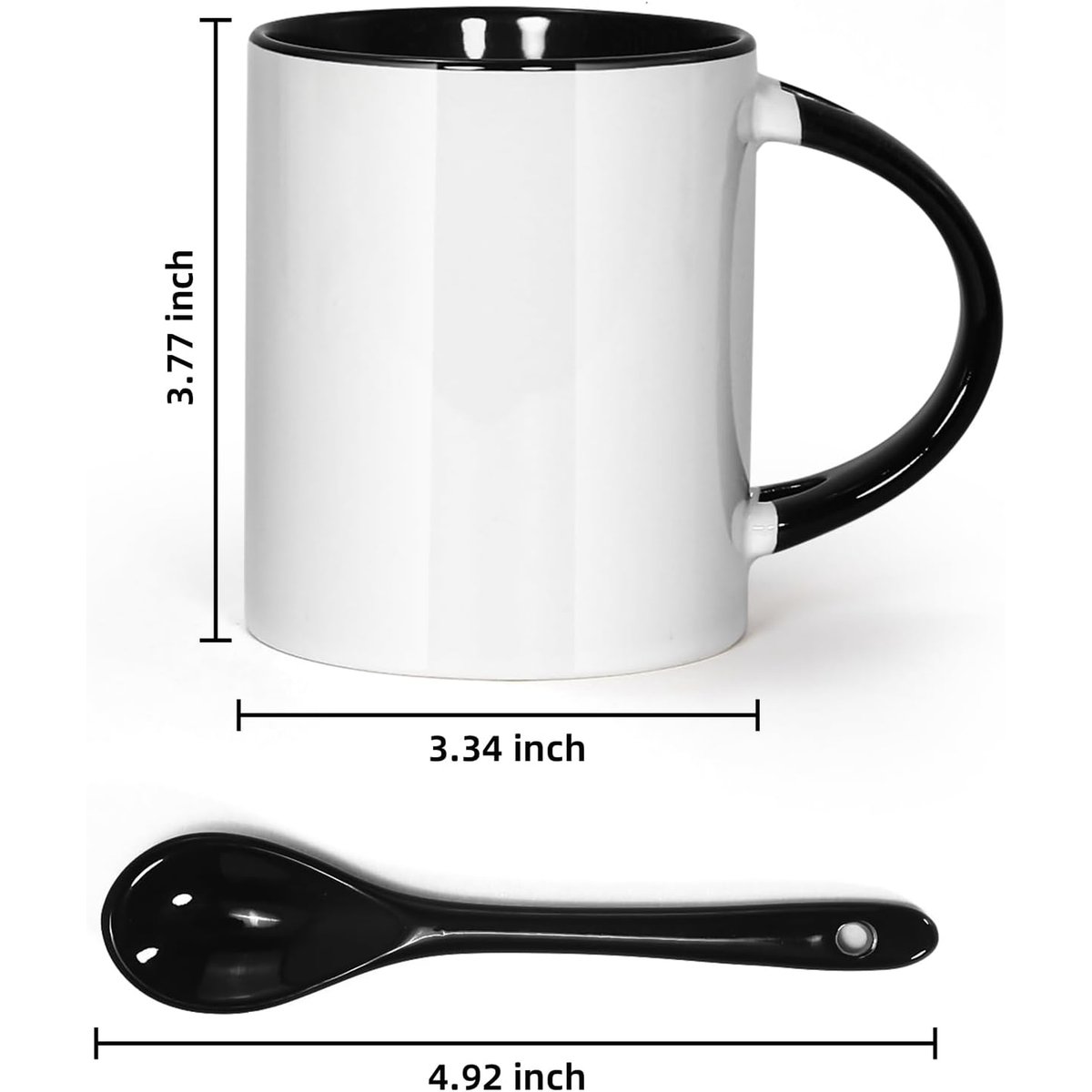 Custom Ceramic Mug & Spoon Set (11 oz)