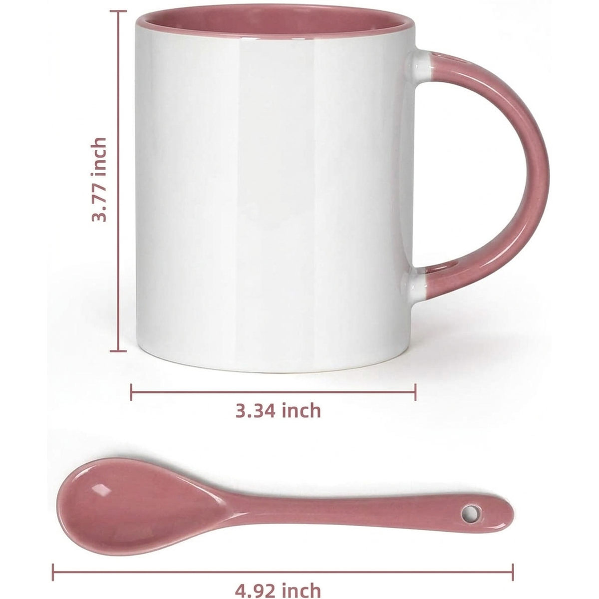 Custom Ceramic Mug & Spoon Set (11 oz)