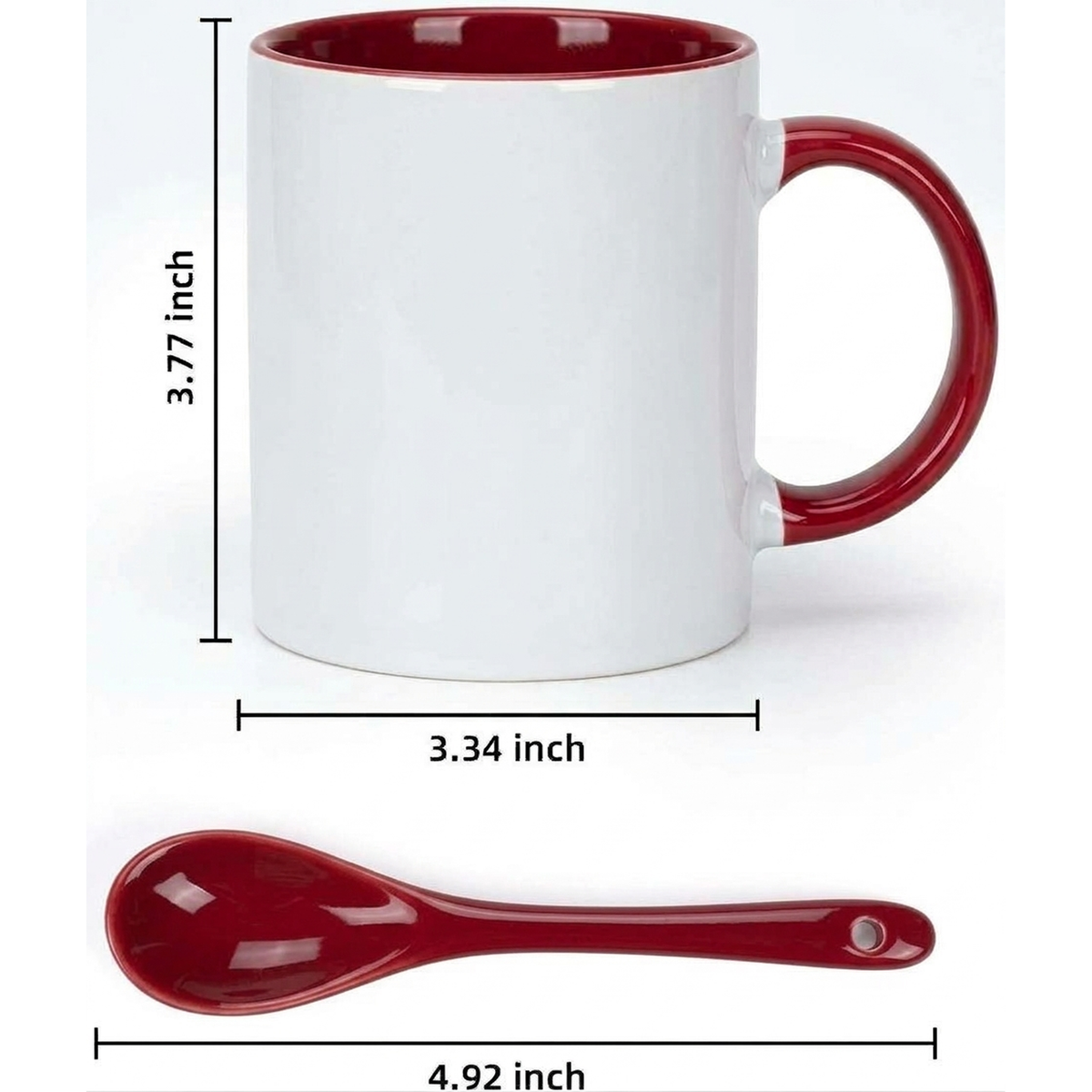 Custom Ceramic Mug & Spoon Set (11 oz)