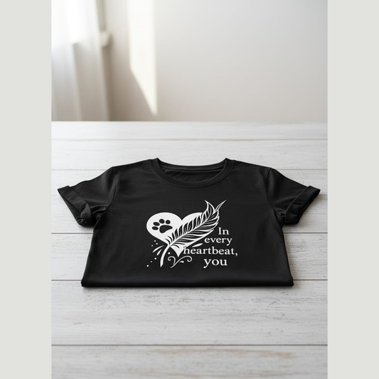 Black T-Shirt – In Every Heartbeat, You